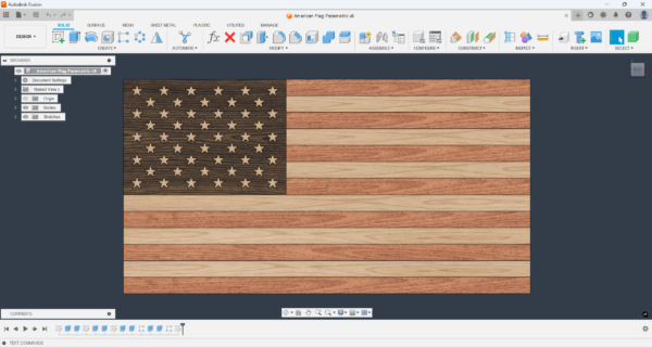 American Flag Parametric CAD Files - Image 2