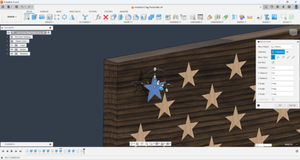 American Flag Parametric CAD Files - Image 4