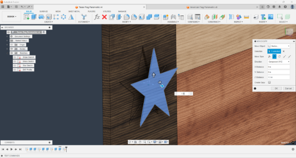 Texas Flag Parametric CAD Files - Image 4
